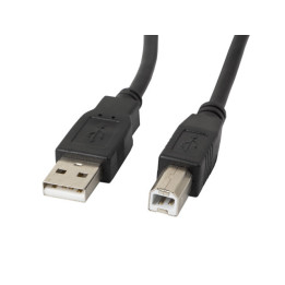 Lanberg CA-USBA-11CC-0018-BK cabo USB 1,8 m USB 2.0 USB B Preto