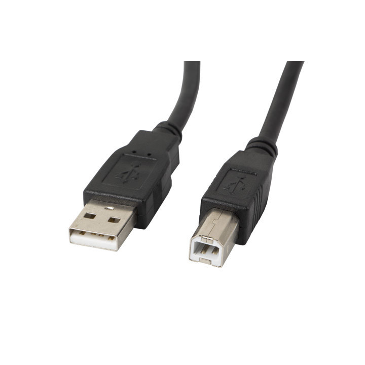 Lanberg CA-USBA-11CC-0018-BK cabo USB 1,8 m USB 2.0 USB B Preto