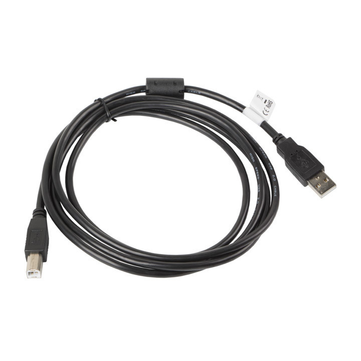 Lanberg CA-USBA-11CC-0018-BK cabo USB 1,8 m USB 2.0 USB B Preto