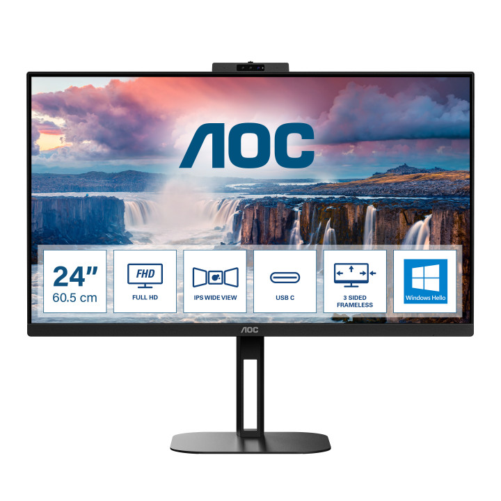 AOC V5 24V5CW 60,5 cm (23.8") 1920 x 1080 pixels Full HD LED Preto