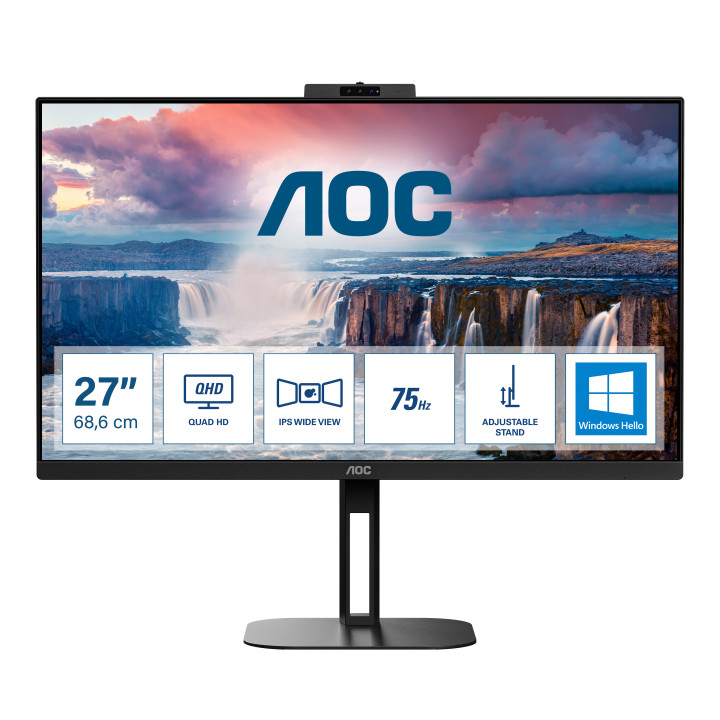 AOC V5 Q27V5CW 68,6 cm (27") 2560 x 1440 pixels Quad HD LED Preto