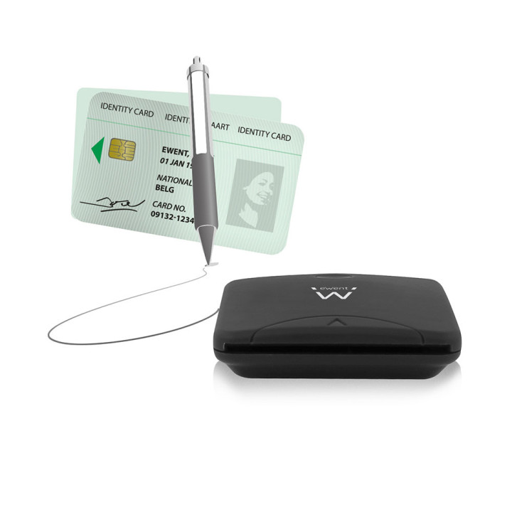 Ewent EW1052 leitor de smart card USB USB 2.0 Preto