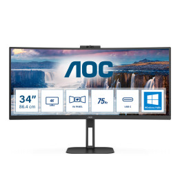 AOC V5 CU34V5CW 86,4 cm (34") 3440 x 1440 pixels Wide Quad HD LED Preto