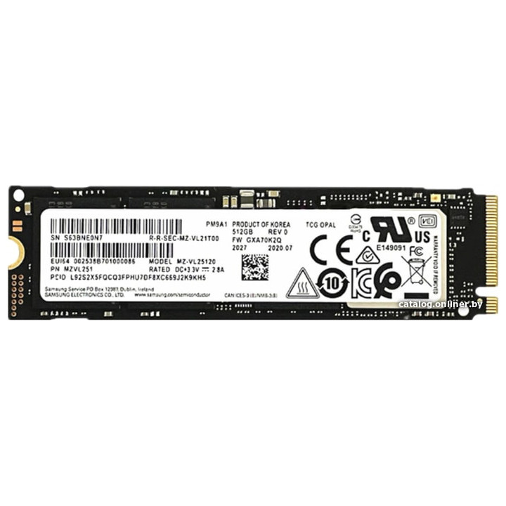 SSD Samsung PM9A1 M.2 2TB PCI Express 4.0 TLC NVMe