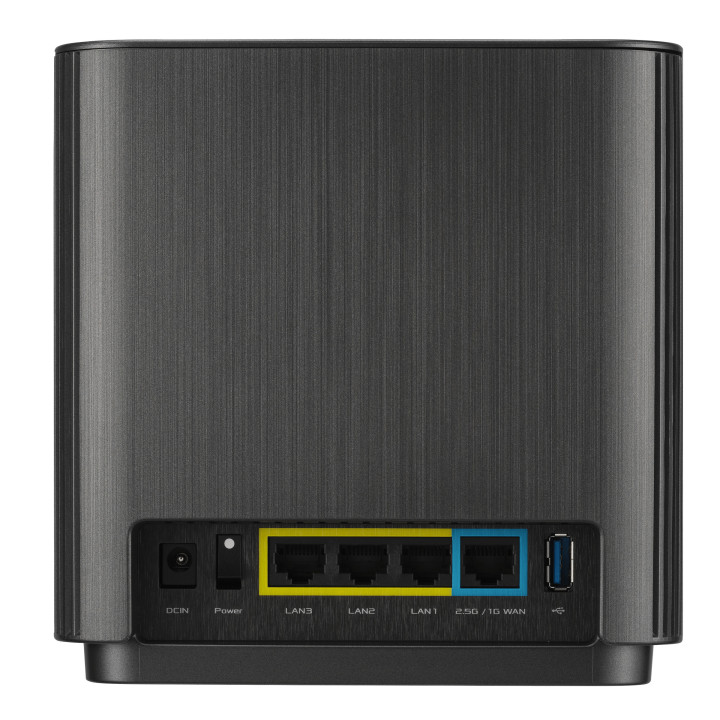 ASUS ZenWiFi AX (XT9) AX7800 2er Set Schwarz Tri-band (2,4 GHz   5 GHz   5 GHz) Wi-Fi 6 (802.11ax) Preto 4 Interno
