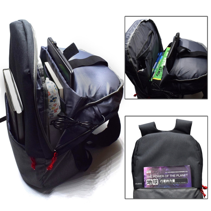 Ewent EW2529 mala para portáteis 43,9 cm (17.3") Mochila Preto