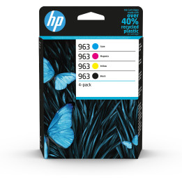 HP Conjunto de 4 Tinteiros Originais 963 Preto Ciano Magenta Amarelo