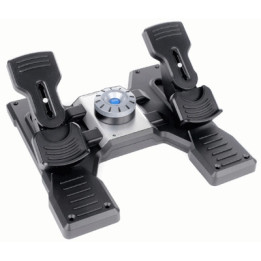 Logitech G Flight Rudder Pedals Preto, Prateado USB 2.0 Simulador de voo Analógico   Digital PC