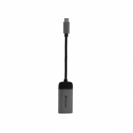 Verbatim 49143 adaptador de cabo de vídeo 0,1 m USB Type-C HDMI Preto, Prateado