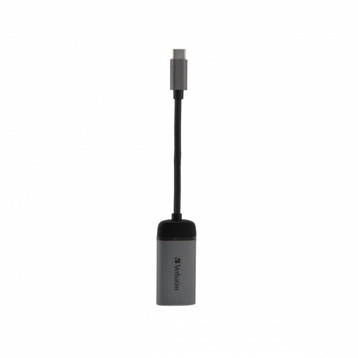Verbatim 49143 adaptador de cabo de vídeo 0,1 m USB Type-C HDMI Preto, Prateado