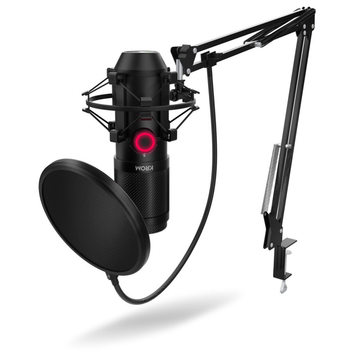 Krom Kapsule Preto Microfone para PC