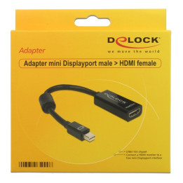 DeLOCK Adapter mini Displayport   HDMI 0,18 m HDMI Type A (Standard) Preto