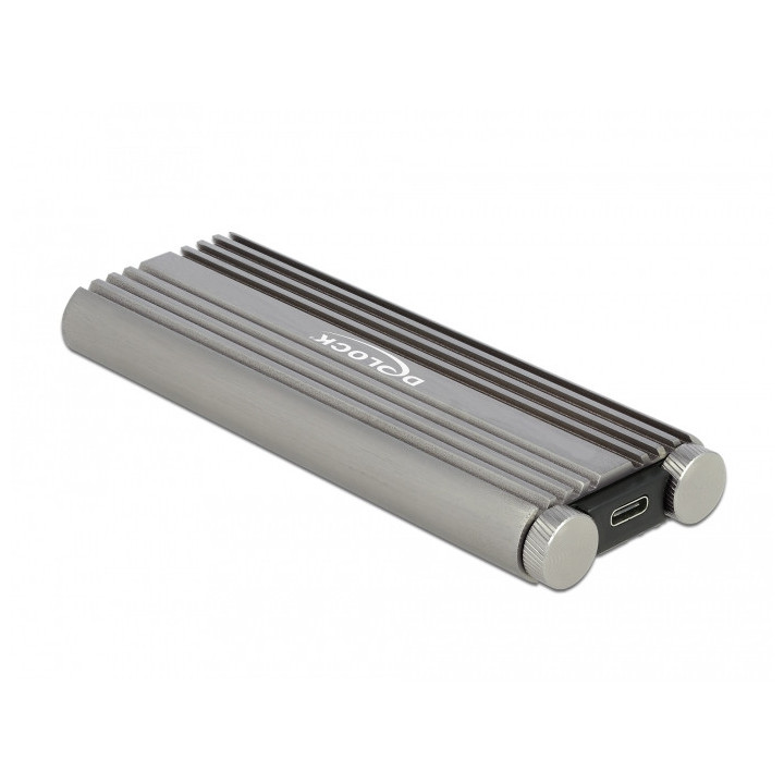 DeLOCK 42001 Caixa para Discos Rígidos Compartimento SSD Prateado M.2