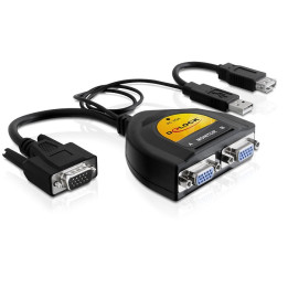 DeLOCK 61968 multiplicador de vídeo VGA 2x VGA