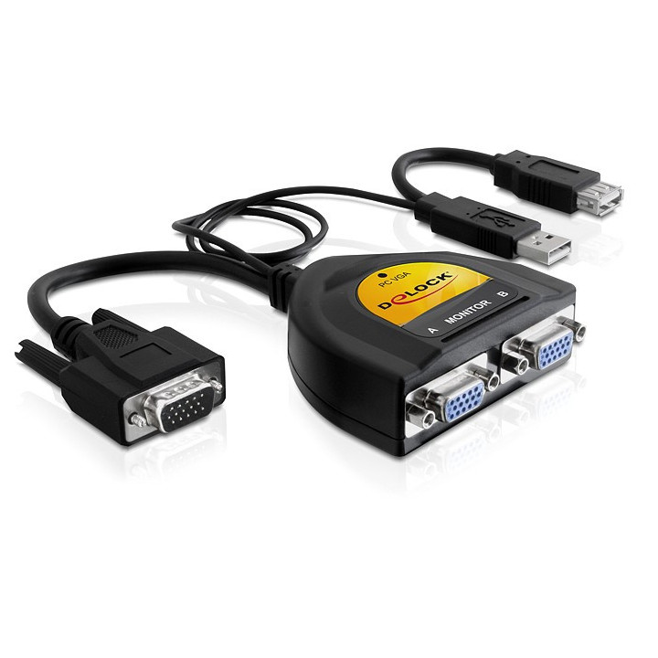 DeLOCK 61968 multiplicador de vídeo VGA 2x VGA