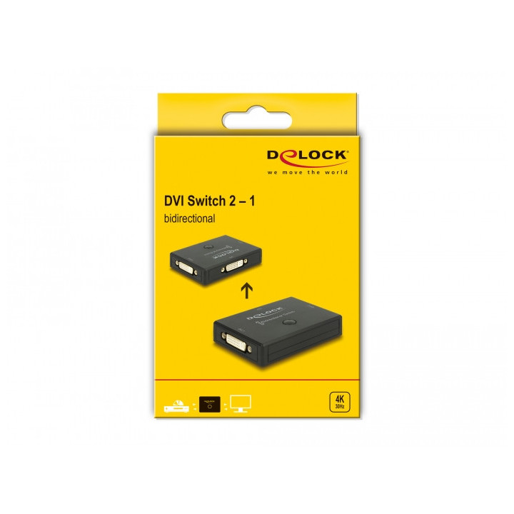 Delock DVI 2 - 1 Switch bidirectional 4K 30 Hz