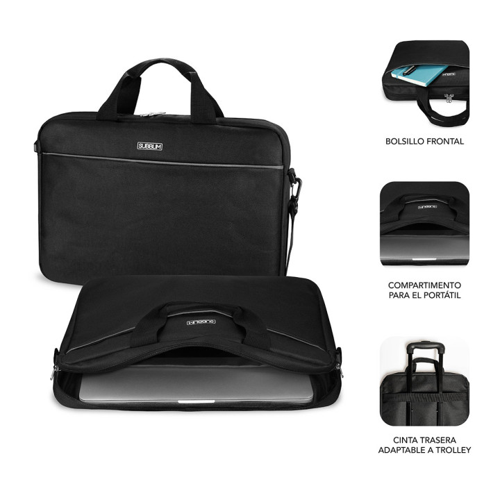 SUBBLIM SUB-LB-2SP0001 mala para portáteis 39,6 cm (15.6") Preto