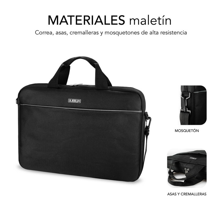SUBBLIM SUB-LB-2SP0001 mala para portáteis 39,6 cm (15.6") Preto