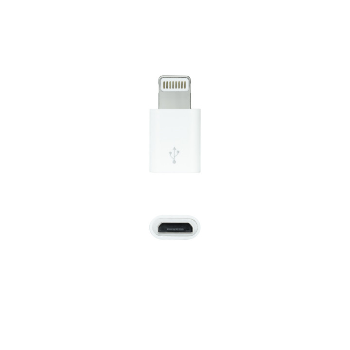 Nanocable 10.10.4100 adaptador para cabos Lightning Micro USB Branco
