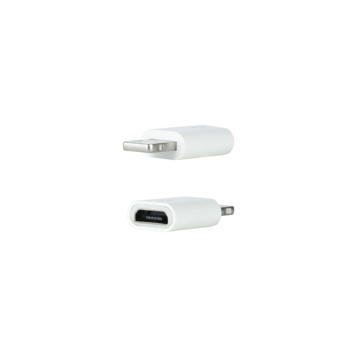 Nanocable 10.10.4100 adaptador para cabos Lightning Micro USB Branco