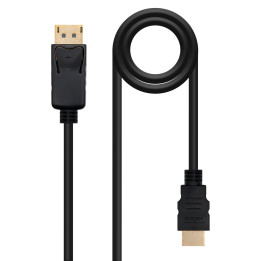 Nanocable 10.15.4301-L150 adaptador de cabo de vídeo 1,5 m DisplayPort HDMI Preto