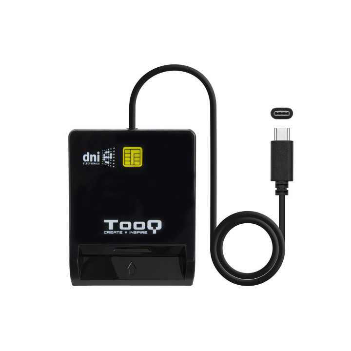 TooQ TQR-211B leitor de smart card Interior USB USB 2.0 Preto