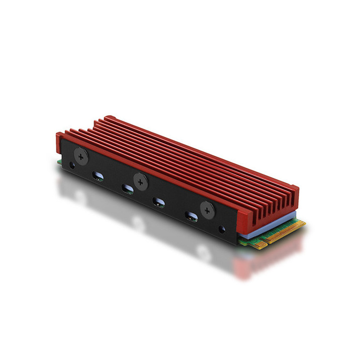 Axagon CLR-M2 Sistema de Arrefecimento de Computador Disco de estado sólido (SSD) Dissipador de calor Radiador Preto, Vermelho