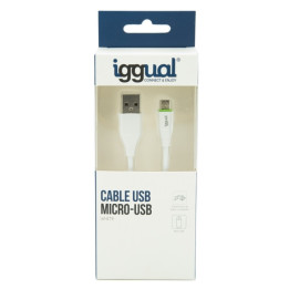 iggual IGG316931 cabo USB 1 m USB 2.0 USB A Micro-USB A Branco