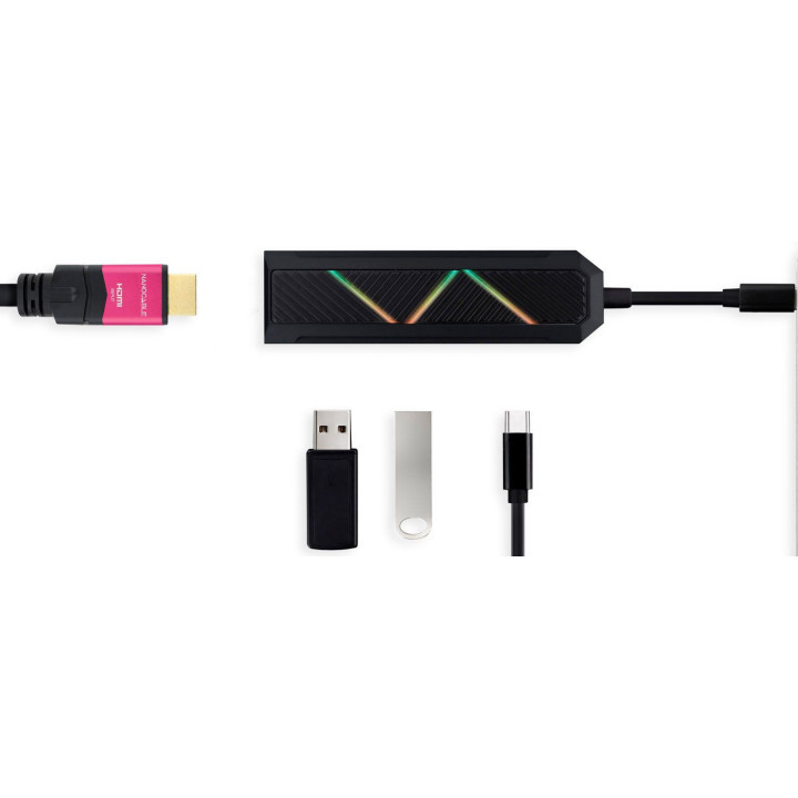 Hub USB-C Nanocable 2x USB-A + USB-C PD 3.0 (100W) + HDMI