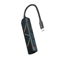 Nanocable 10.16.0501 base & duplicador de portas Com fios USB 3.2 Gen 1 (3.1 Gen 1) Type-C Preto
