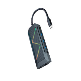 Nanocable 10.16.0901 base & duplicador de portas Com fios USB 3.2 Gen 1 (3.1 Gen 1) Type-C Preto
