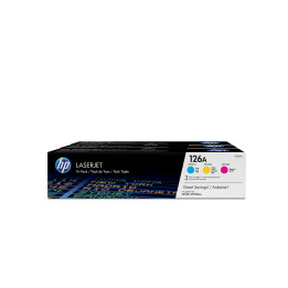 HP Conjunto Triplo de Toner Laserjet Original 126A Ciano Magenta Amarelo