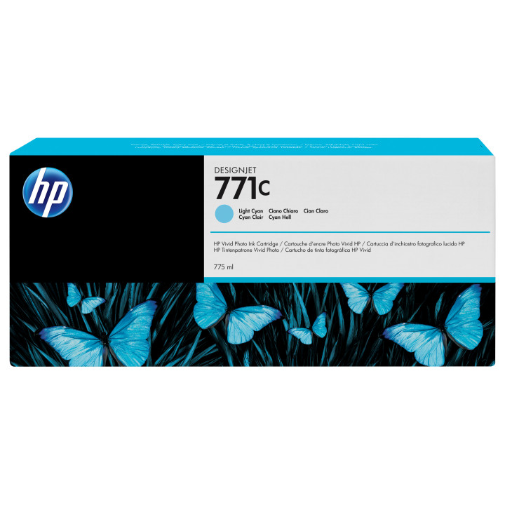 HP Tinteiro DesignJet 771C Ciano Claro de 775 ml