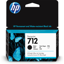 HP Tinteiro preto 712 DesignJet de 38 ml