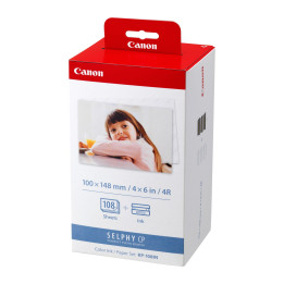 Canon KP-108IN papel fotográfico Vermelho, Branco