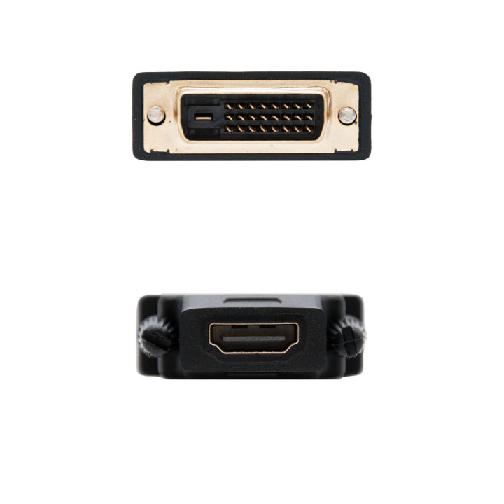 Nanocable 10.15.0700 adaptador para cabos DVI 24+1 HDMI Preto