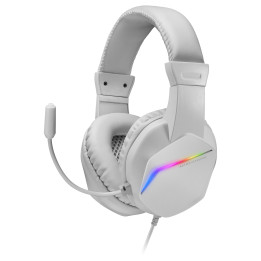 Mars Gaming MH122W auscultador Auscultadores Com fios Fita de cabeça Jogos USB Type-A Branco