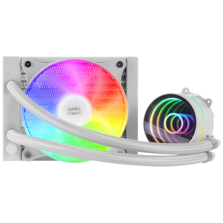 Mars Gaming MLONE120W Sistema de Arrefecimento de Computador Processador Refrigerador líquido all-in-one 12 cm Branco 1