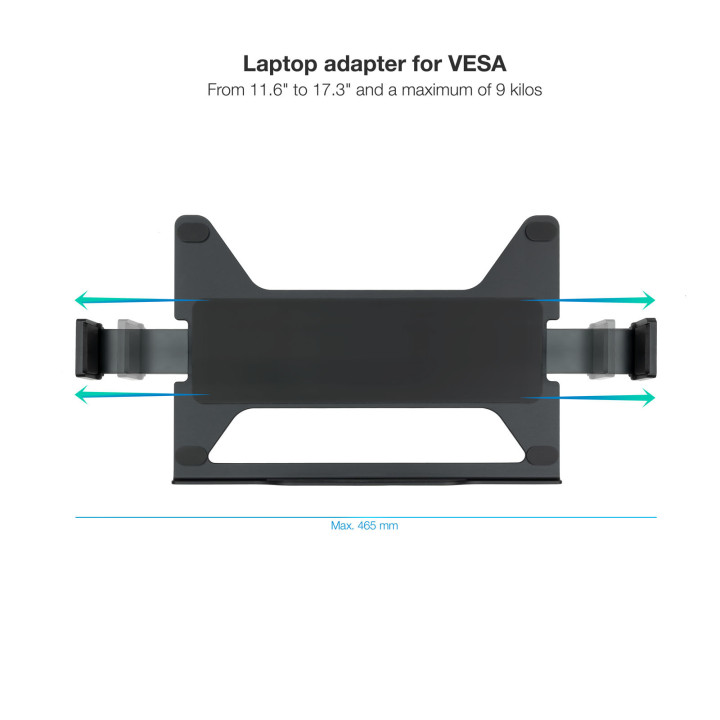 TooQ TQLH1117-B Suporte para Computadores Portáteis Braço para portátil Preto 43,9 cm (17.3")