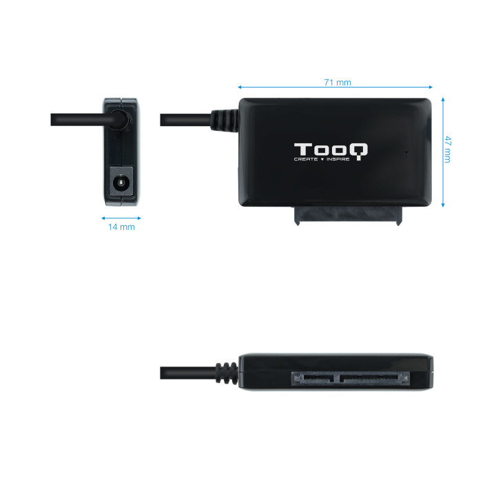 TooQ TQHDA-01A Docking Station para Discos Rígidos USB 3.2 Gen 1 (3.1 Gen 1) Type-A Preto