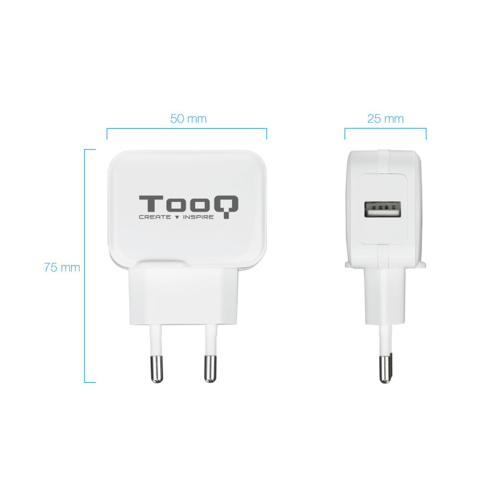 TooQ TQWC-1S01WT carregador de dispositivos móveis Branco Interior