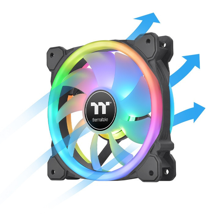 Thermaltake SWAFAN 12 RGB Caixa de computador Ventoinha 12 cm Preto 3 unidade(s)