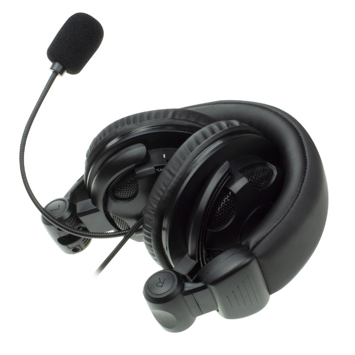 Ewent EW3564 auscultador Auscultadores Com fios Fita de cabeça Chamadas Música Preto