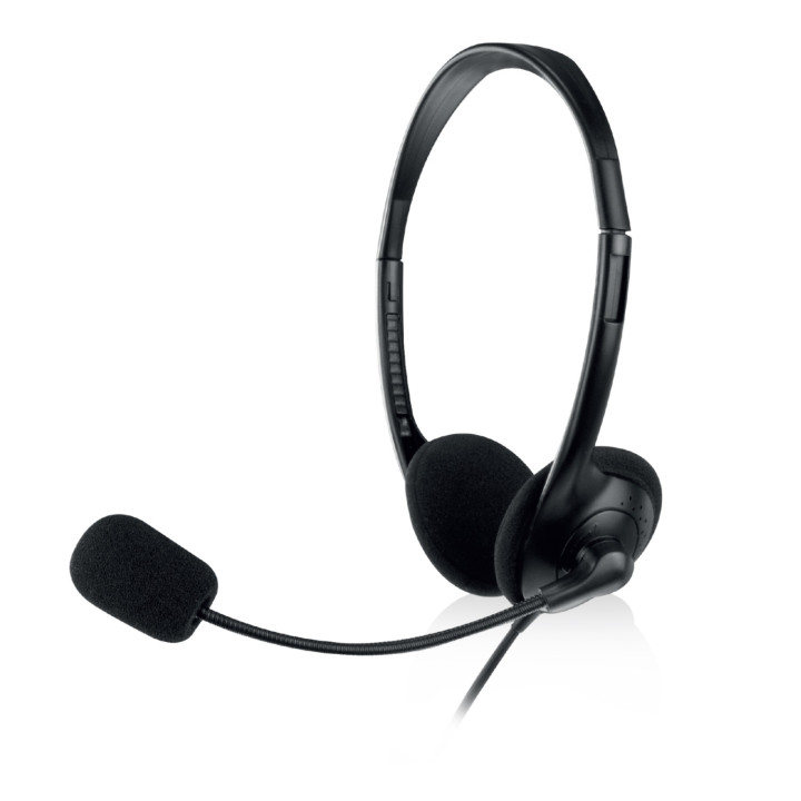 Ewent EW3568 auscultador Auscultadores Com fios Fita de cabeça Chamadas Música USB Type-A Preto