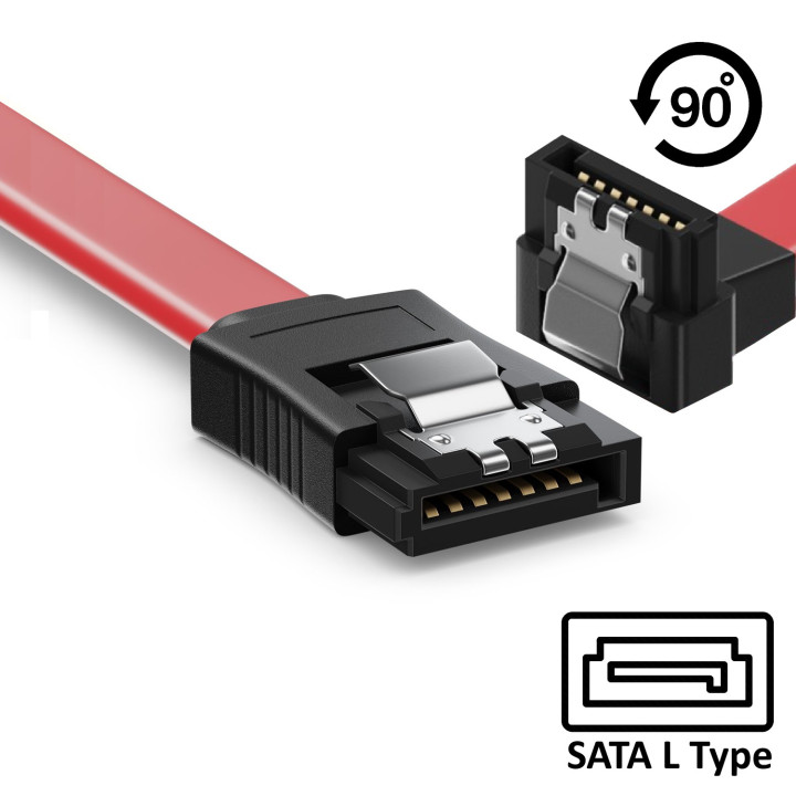 Ewent EC1514 cabo SATA 0,5 m SATA 7-pin Preto, Vermelho