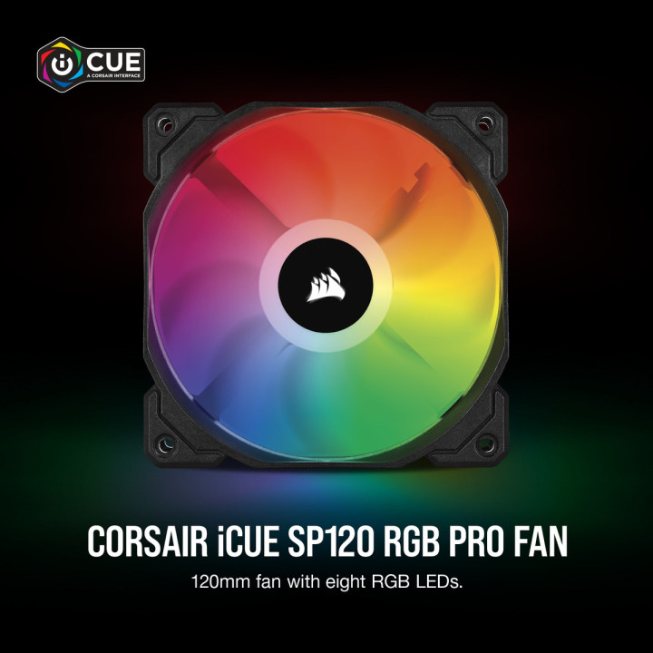 Corsair CO-9050093-WW Sistema de Arrefecimento de Computador Caixa de computador Ventoinha 12 cm Preto, Cinzento