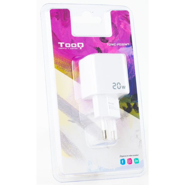 Carregador Tooq USB-C PD 20W