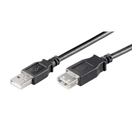 Ewent EC1012 cabo USB 1,8 m USB 2.0 USB A Preto
