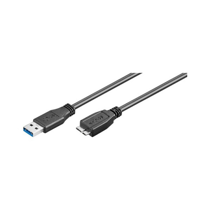Ewent EC1017 cabo USB 3 m USB 3.2 Gen 1 (3.1 Gen 1) USB A Micro-USB B Preto