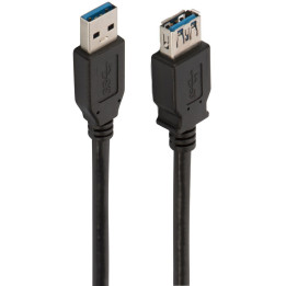 Cabo USB 3.0 Ewent Tipo A Macho p/ Tipo A Fêmea 3 M Preto